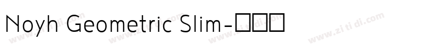 Noyh Geometric Slim字体转换